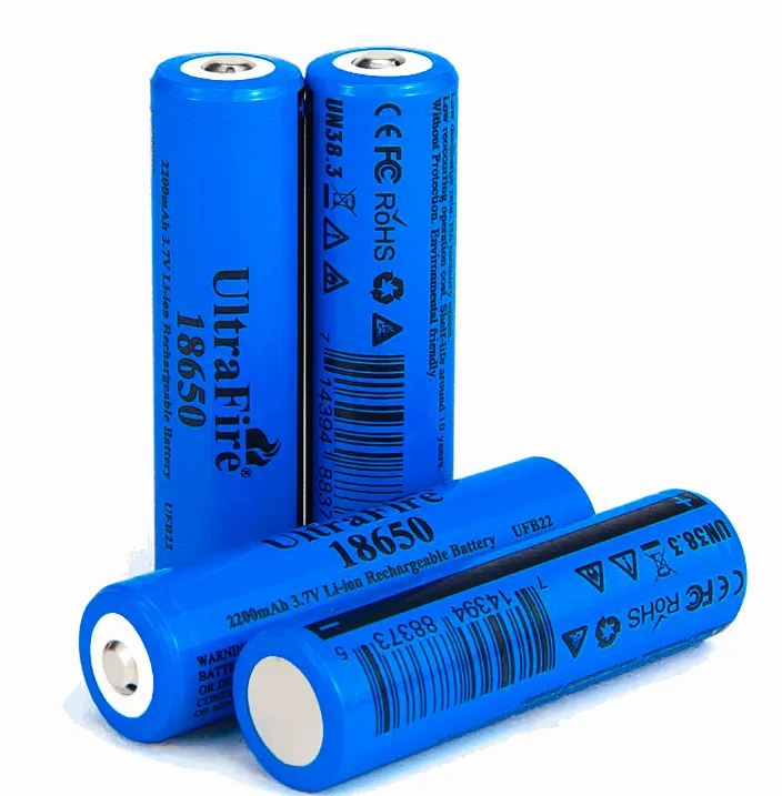 18650 2200mAh 3.7V Rechargeable Batteries (2/4-Pack)