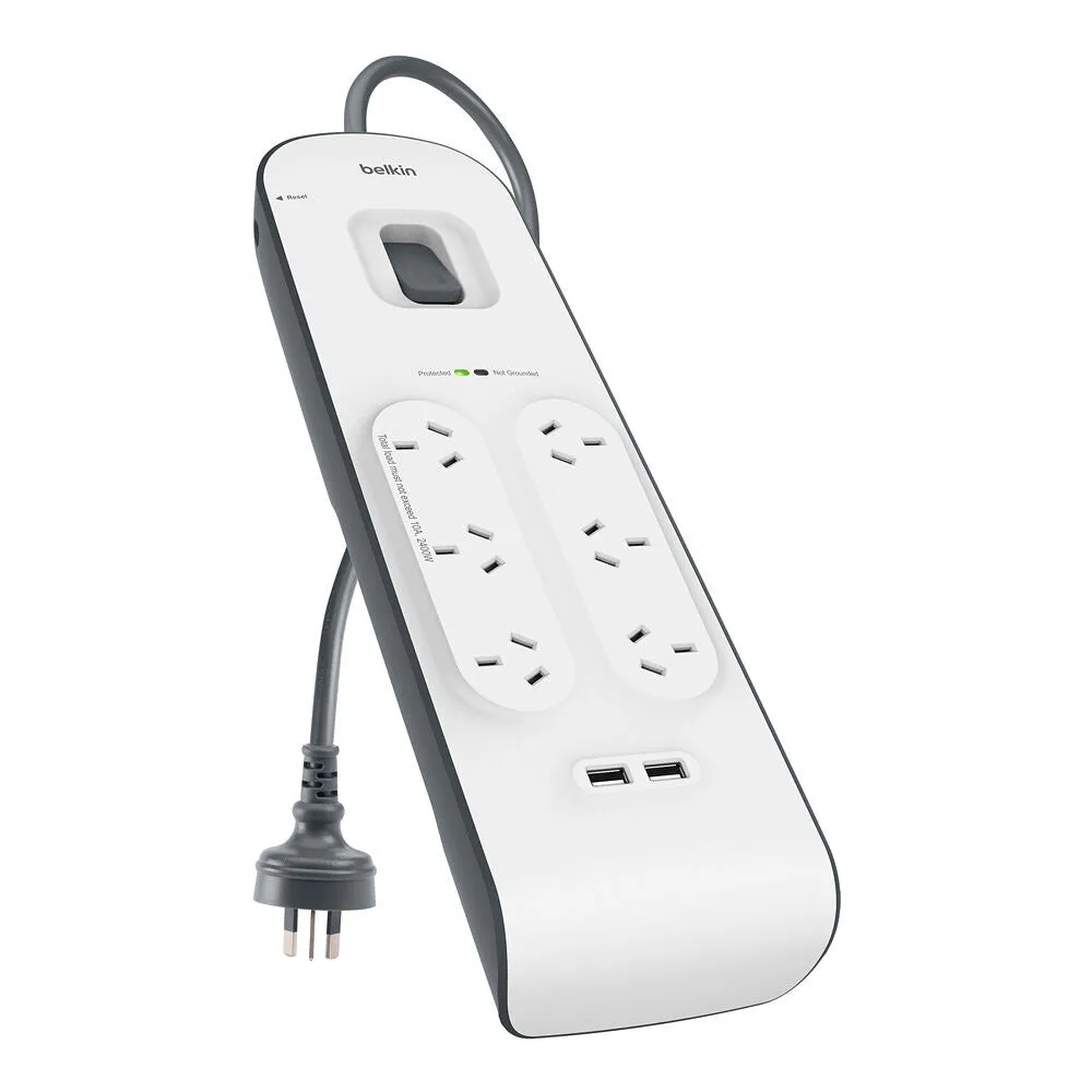 2.4 Amp USB Charging 6-outlet Surge Protection Strip