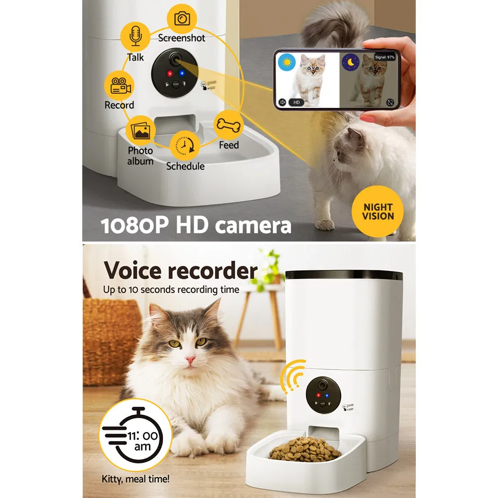 6L WiFi Smart Pet Feeder HD Camera, Timer - i.Pet