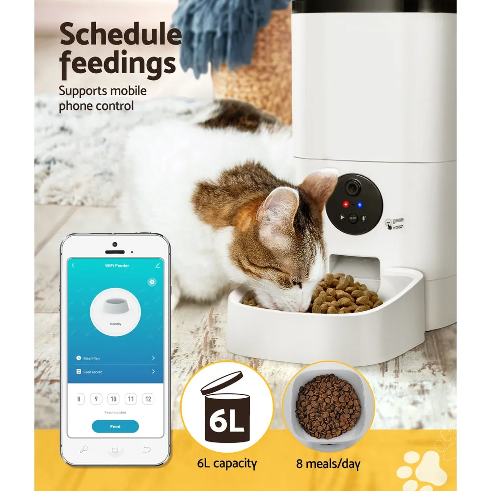 6L WiFi Smart Pet Feeder HD Camera, Timer - i.Pet