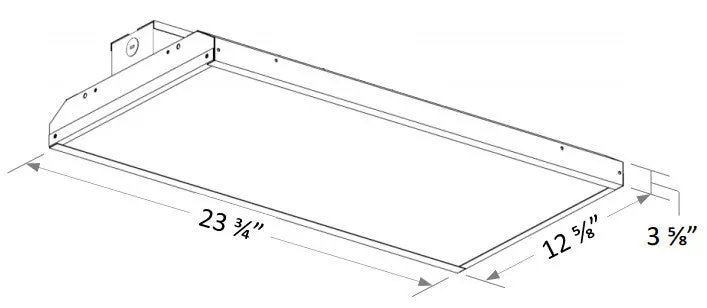 90W LED Full Body Highbay Fixture - DIM - 5000k - 120/277v