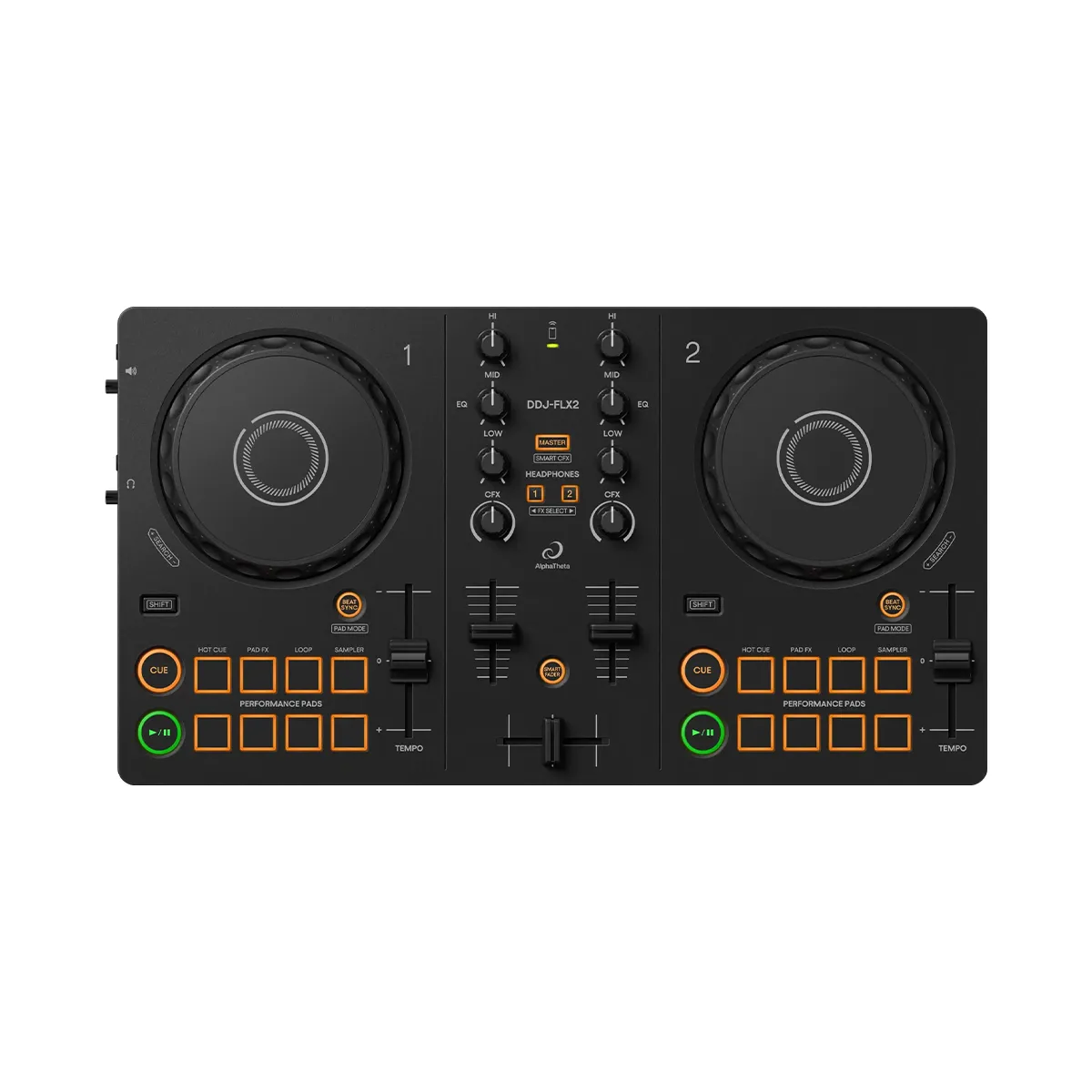 AlphaTheta DDJ-FLX2 Compact 2-channel DJ Controller for rekordbox, Serato DJ Lite, and djay (Pre-Order)