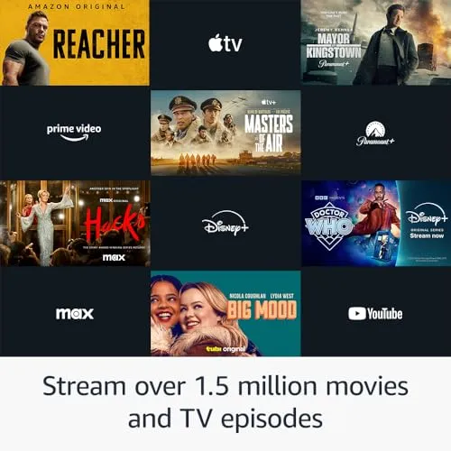 Amazon Fire TV Stick 4K streaming device, more than 1.5 million movies and TV episodes, supports Wi-Fi 6, watch free & live TV