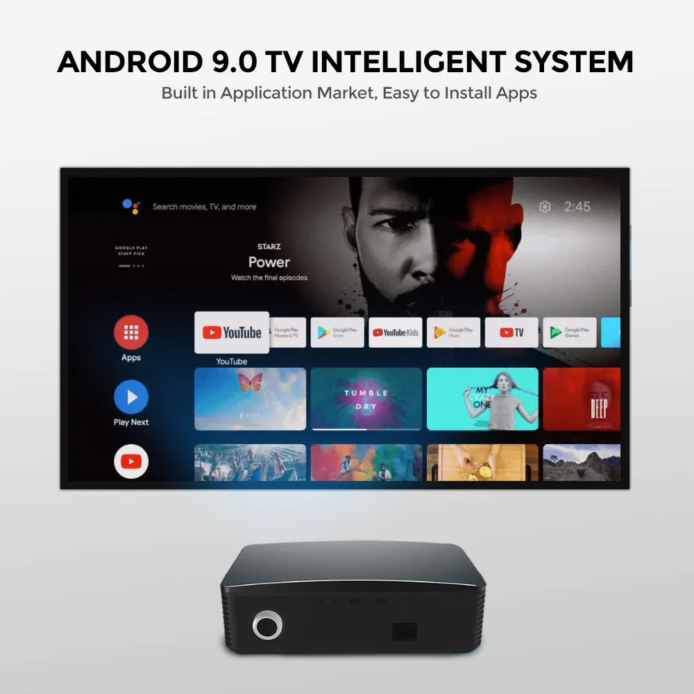 Android Projector 1080P |550 ANSI/Screen Size to 250inch|Bluetooth Wifi Projector