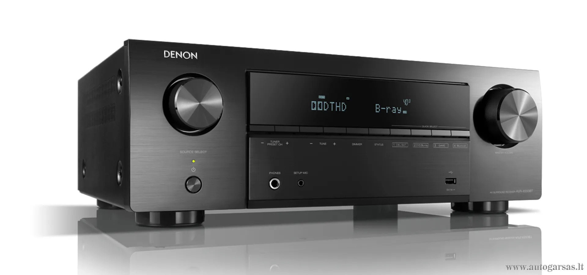 AV resyveris Denon  AVR-X550BT 5.2 kanalo namų kino stiprintuvas 5x130W su Bluetooth