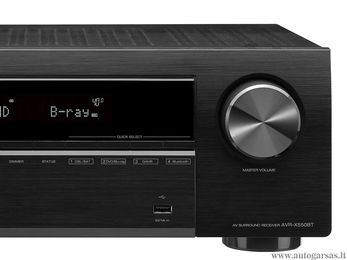 AV resyveris Denon  AVR-X550BT 5.2 kanalo namų kino stiprintuvas 5x130W su Bluetooth