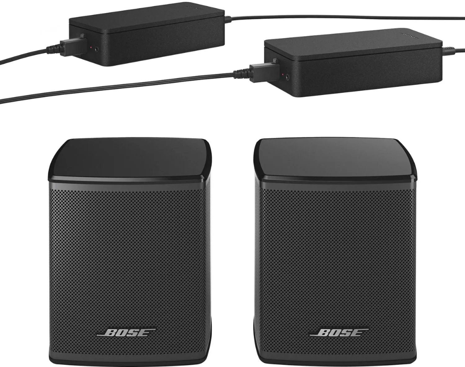 Bose - Surround Speakers 120-Watt Wireless Home Theater Speakers (Pair) - Black