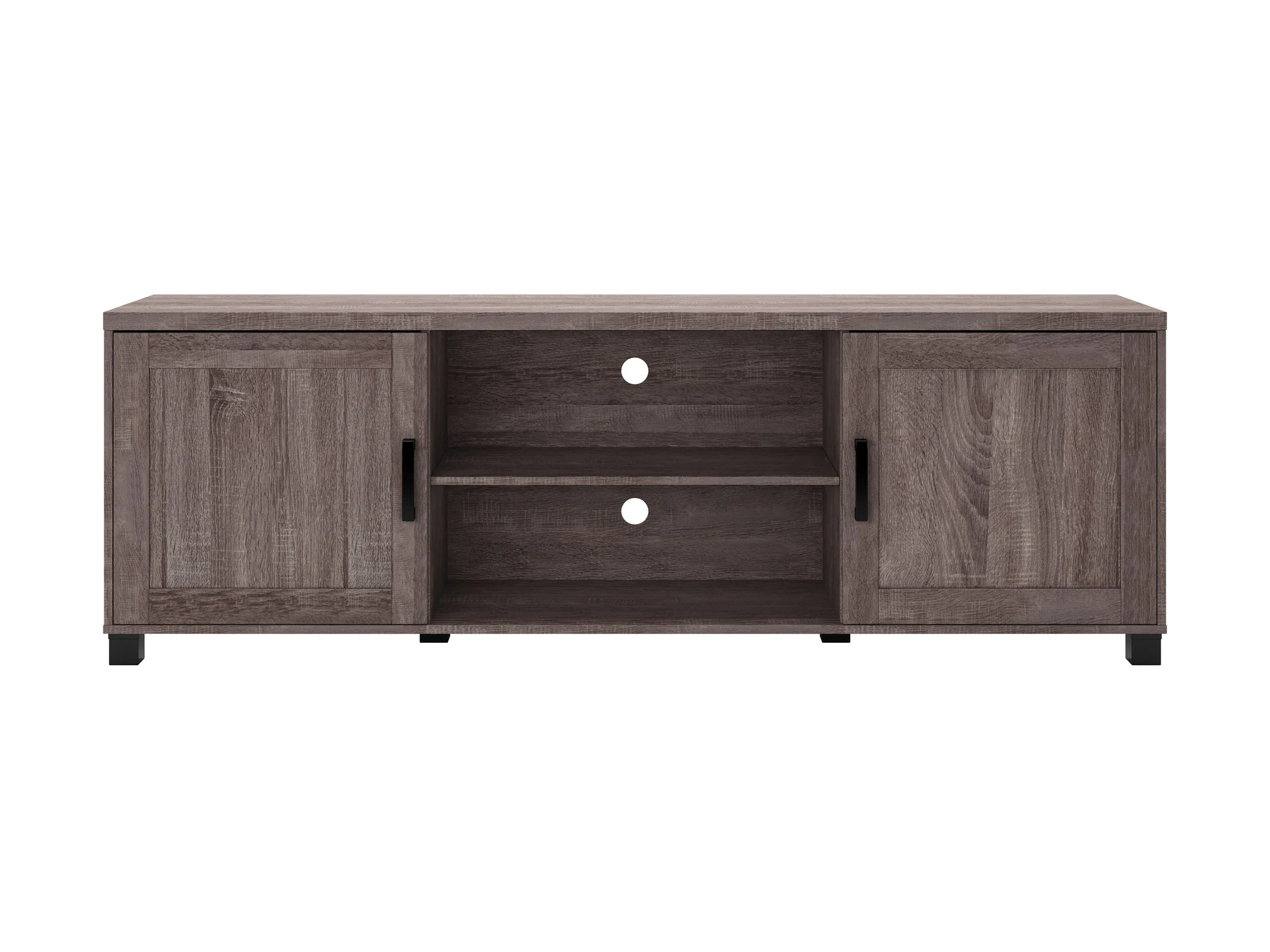 Brown TV Stand with Doors, TVs up to 85"