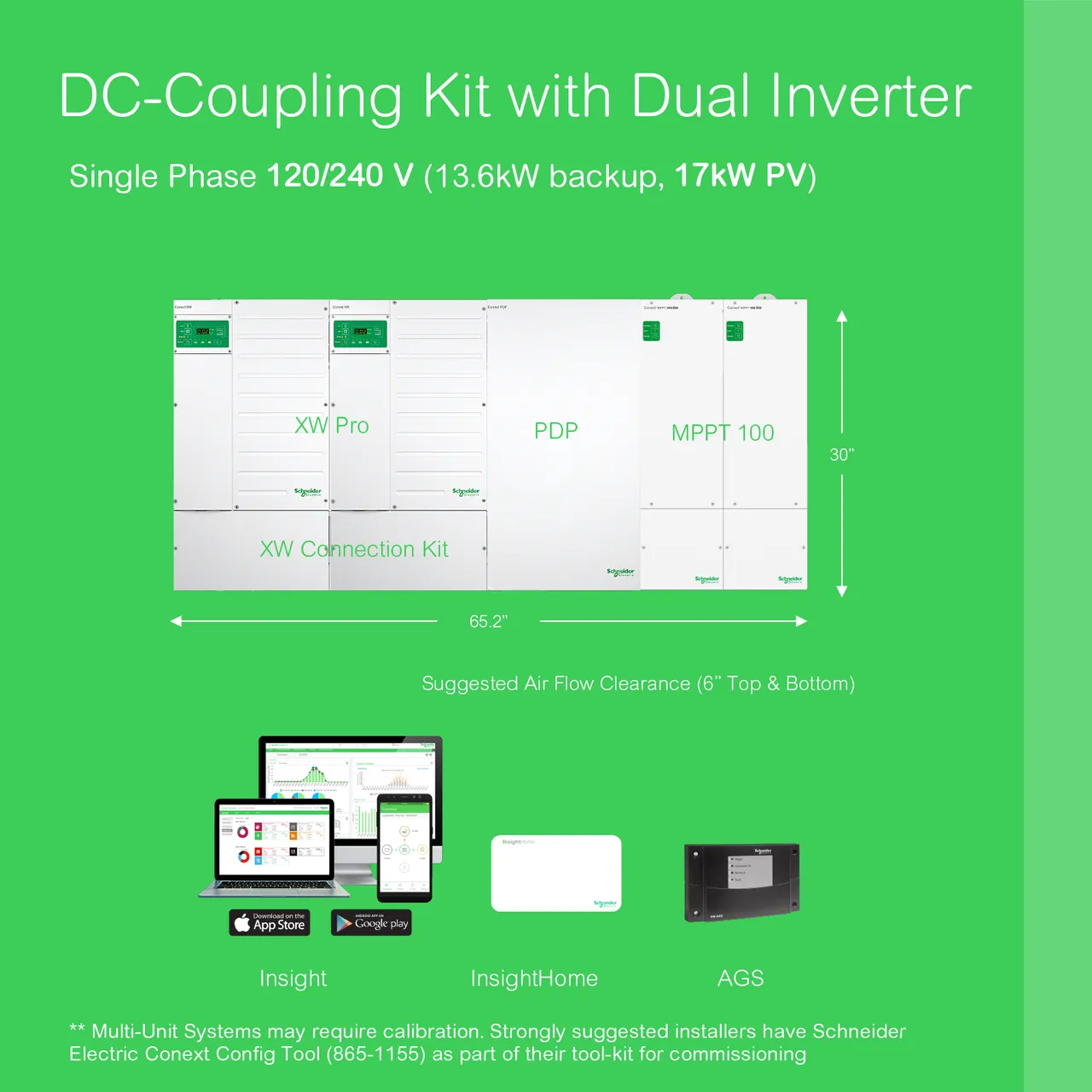 Complete Hybrid Solar Kit - Schneider Dual XW Pro 13.6kW 120/240V Output   30.72kWh EG4-LL (V2) Batteries  12710 Watts of Solar