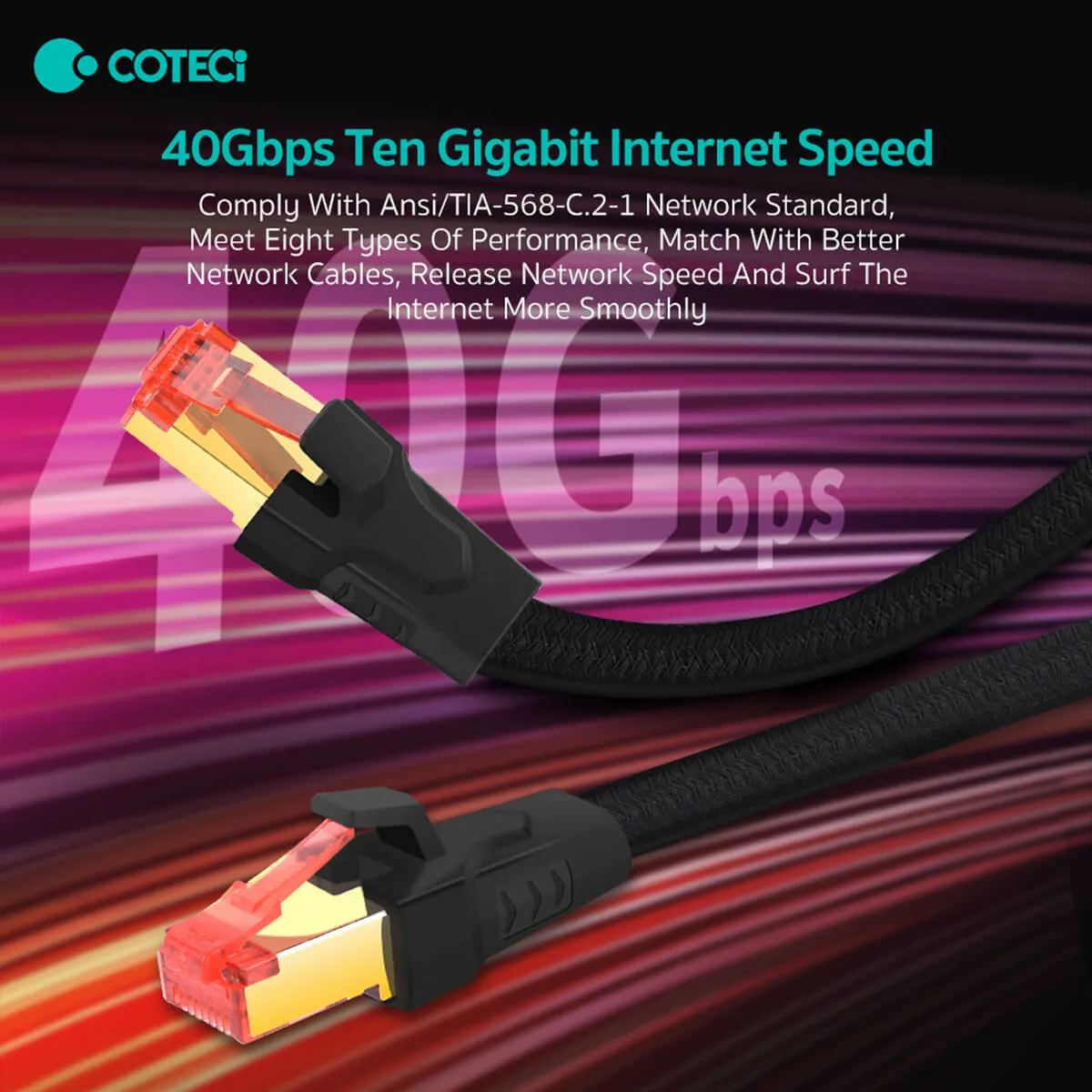 COTECi CTA 8 Class 10 Gigabit Ethernet Cable 5M - 87501