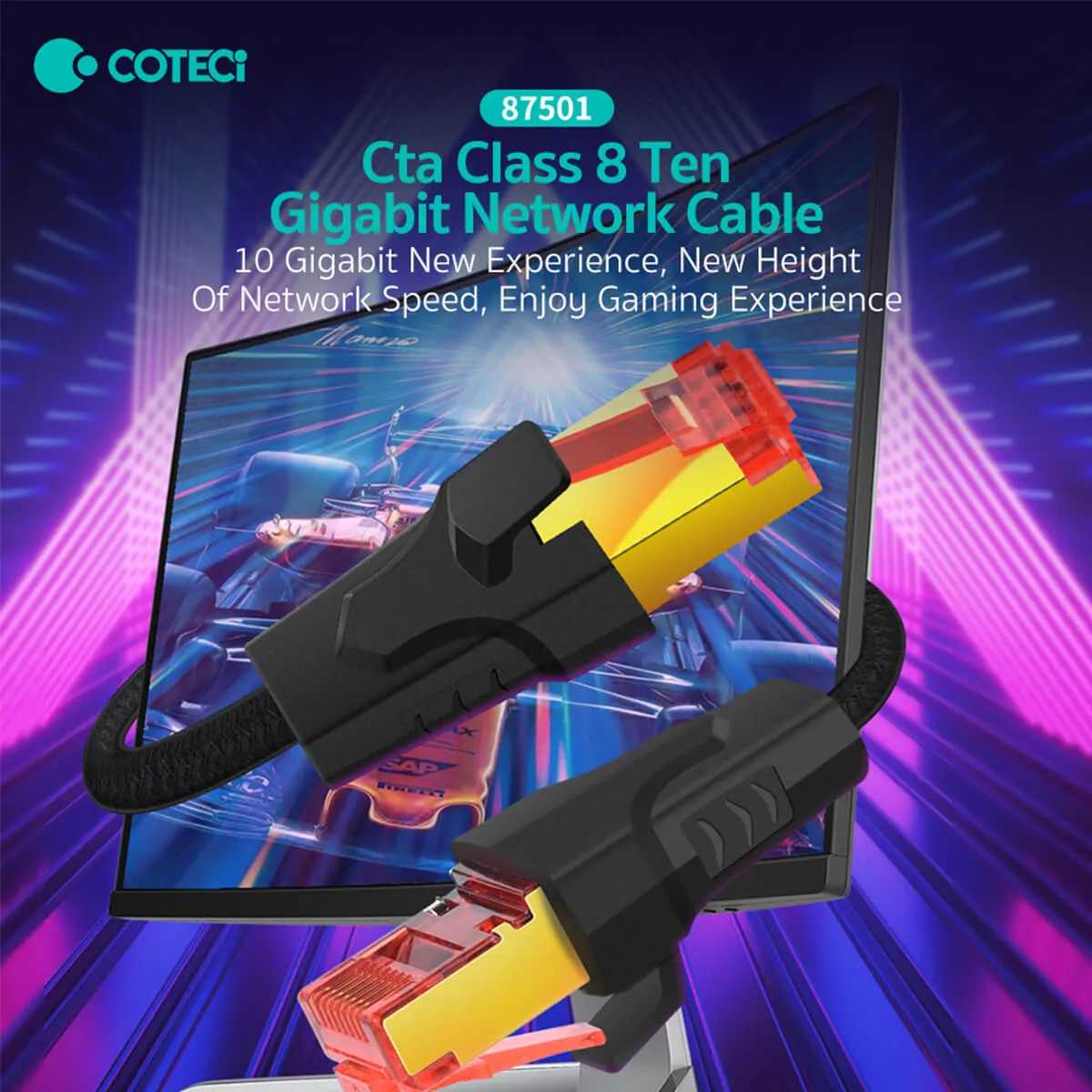 COTECi CTA 8 Class 10 Gigabit Ethernet Cable 5M - 87501