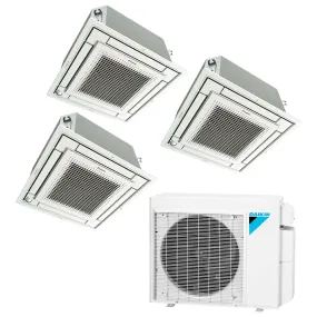 Daikin 3-Zone Ceiling Cassette Ductless Mini-Split 24000 BTU Heat Pump Air Conditioner 9k   12k   18k - 18 SEER2