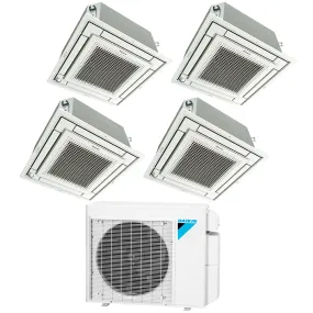 Daikin 4-Zone Ceiling Cassette Ductless Mini-Split 36000 BTU Heat Pump Air Conditioner 9k   12k   12k   12k - 18.1 SEER2