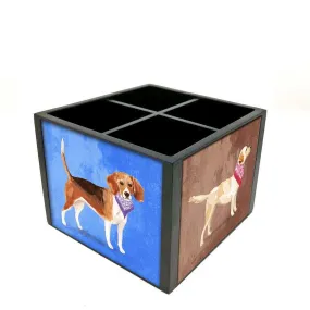 Desk Organizer For Stationery -  Cute Smart Dogs