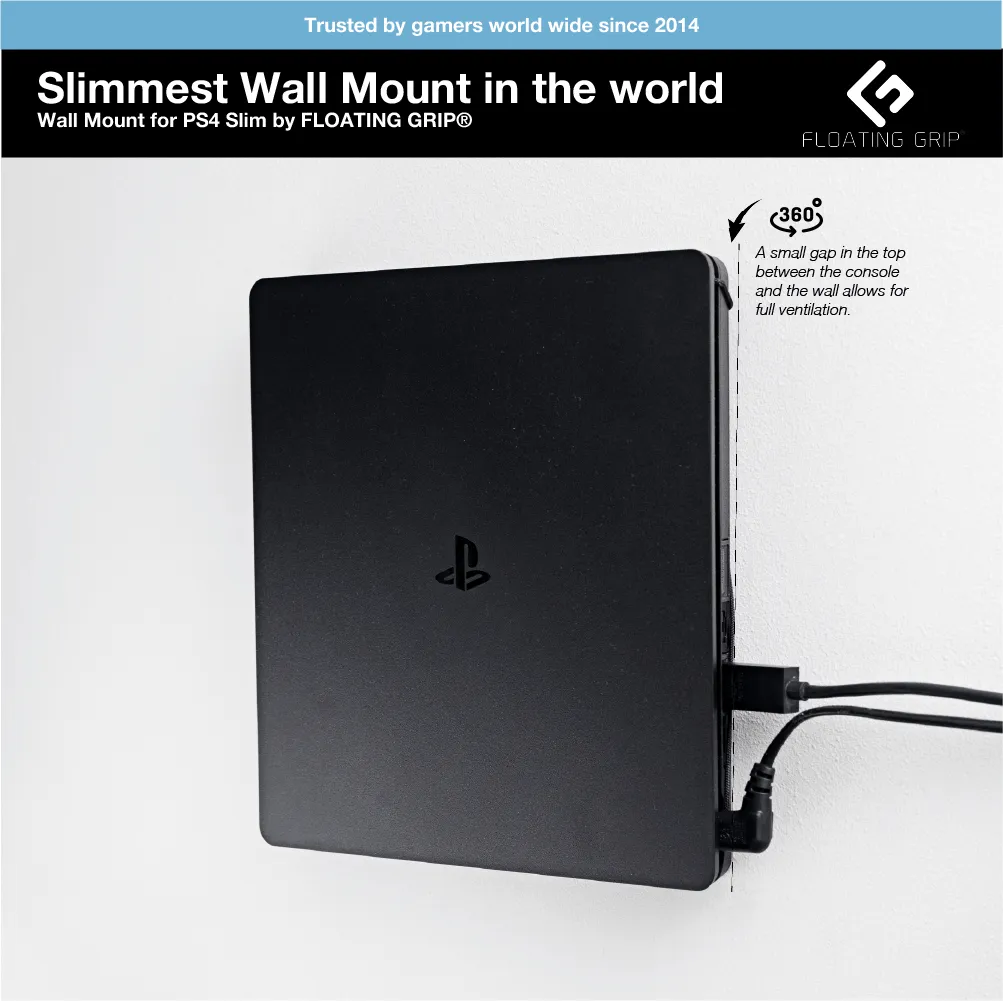 Floating Grip PS4 Slim Smart Wall Mount