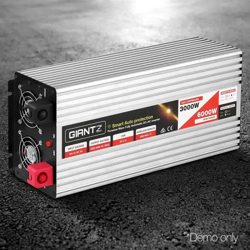 Giantz 3000W Puresine Wave DC-AC Power Inverter