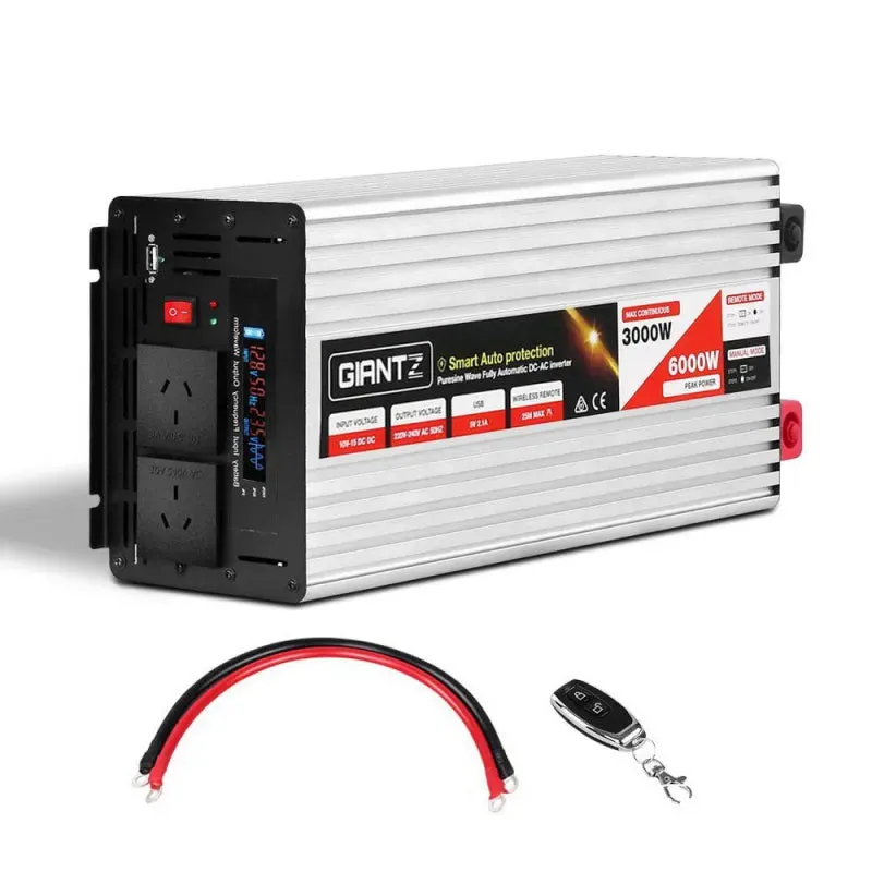 Giantz 3000W Puresine Wave DC-AC Power Inverter