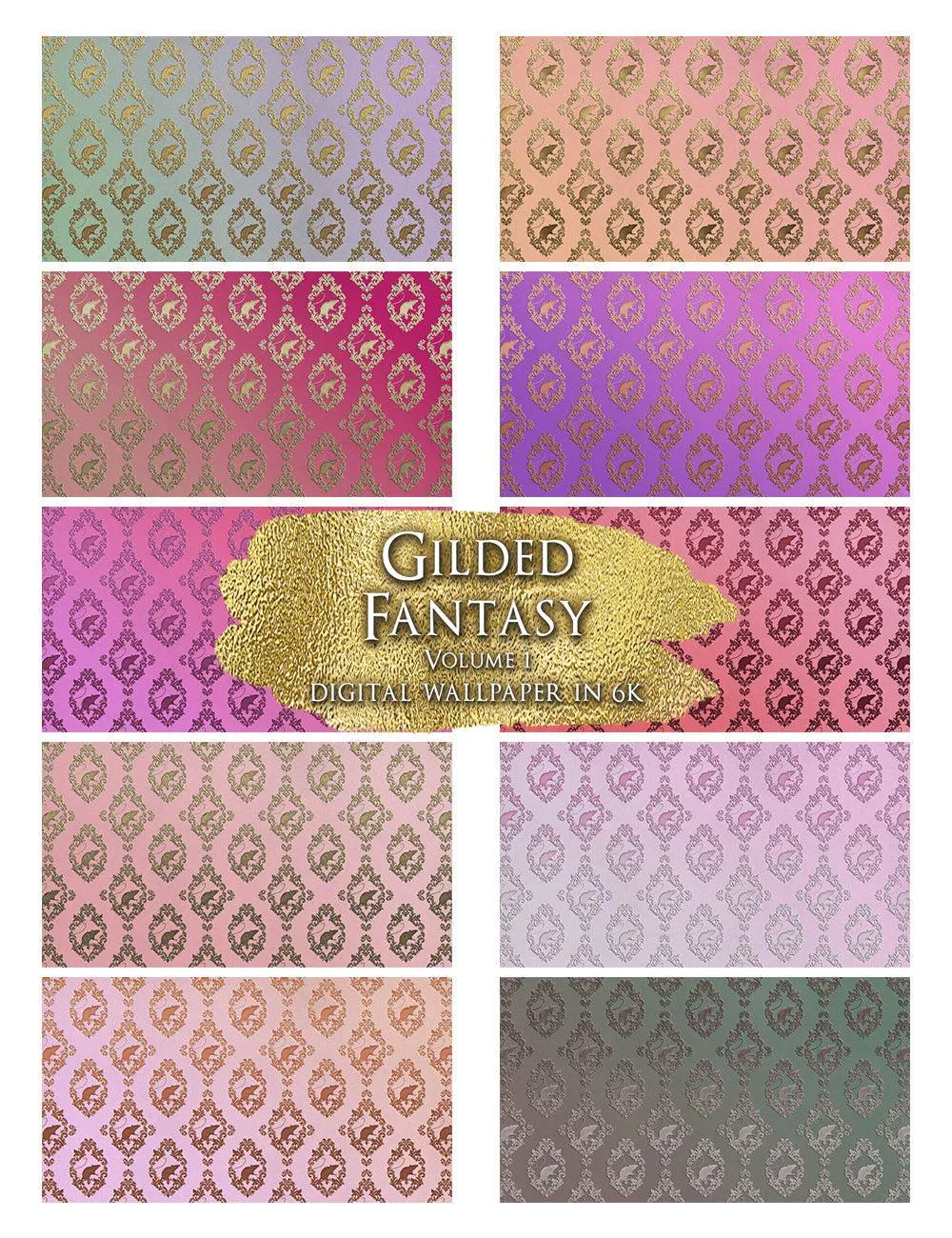 Gilded Asylum Fantasy 6K Wallpaper Pack Bundle   FREE Phone Wallpapers