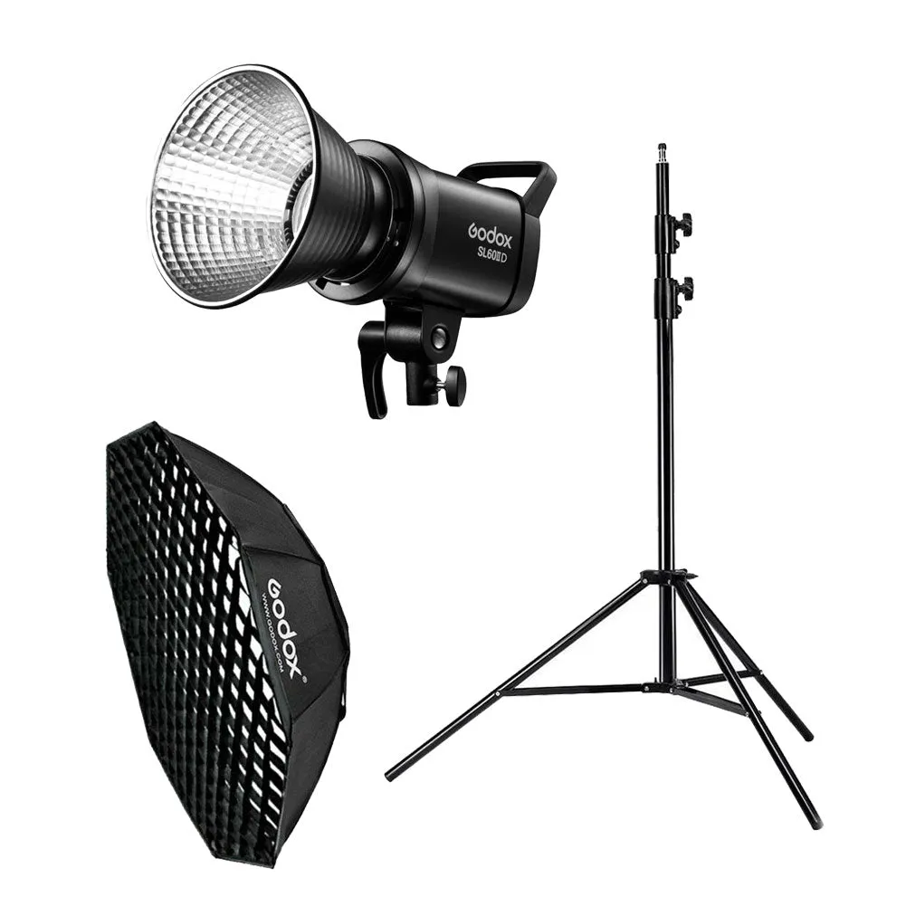 Godox Single SL60IID 60W LED Starter Studio Continuous Lighting Kit - Bundle