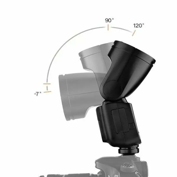 Godox V1-N Round Head Flash for Nikon   AK-R1 Accessory Head Kit - Bundle