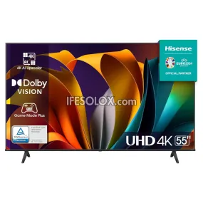 Hisense 55 Inch 55A6N VIDAA Smart 4K UHD Frameless TV   1 Year Warranty (Free Wall Mount) - Brand New