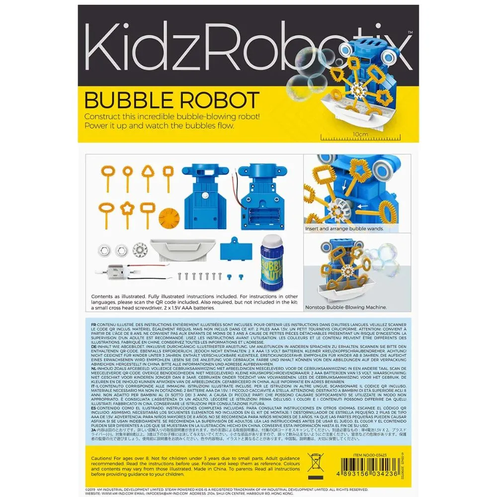 KidzRobotix Bubble Maker Robot Educational STEM Science Boys & Girls