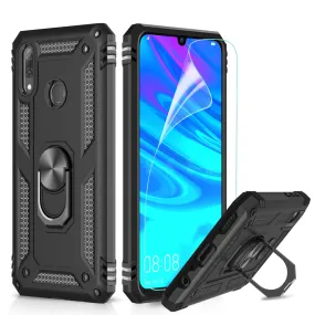 LeYi for Huawei P Smart 2019/Honor 10 Lite Case with Ring Holder,Military Grade Protective Silicone TPU Shockproof Hard Armour Phone Cover