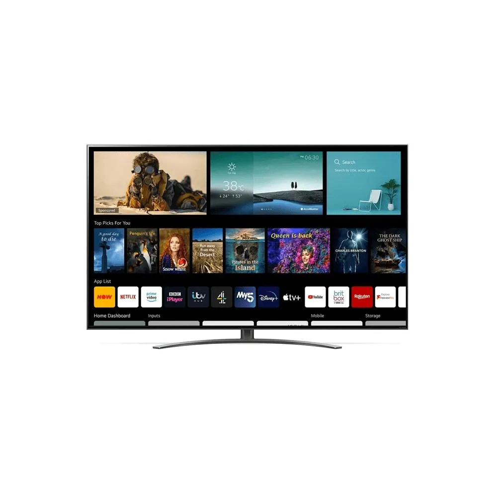 LG 55NANO886PB (2021) LED HDR NanoCell 4K Ultra HD Smart TV, 55 inch with Freeview Play-Freesat HD & Dolby Atmos, Dark Steel Silver