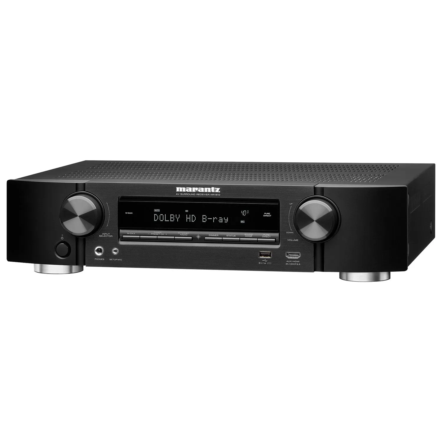 Marantz NR1510 Slim 5.2 Channel 4k HD A/V Receiver with HEOS