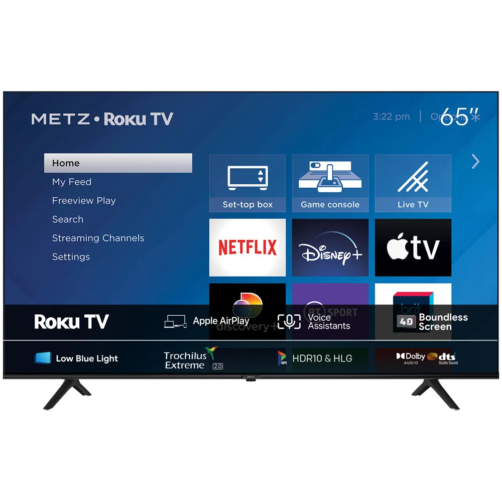 Metz 65MRD6000ZUK 65 Inch DLED 4K UHD HDR Smart TV 2024