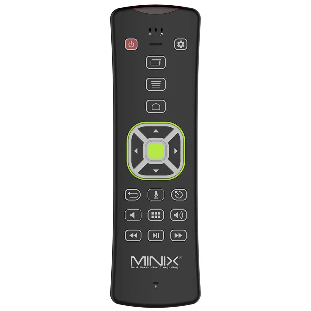 Minix A3 Backlit Remote For Android TV Box, PC Mini QWERTY Wireless Keyboard with Backlit Buttons & Six-Axis Gyroscope Remote with Voice Input