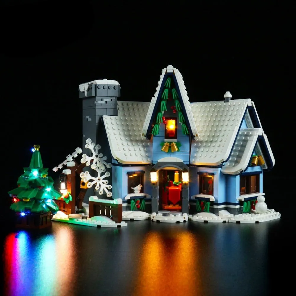 MOC  Compatible  LED Light Kit For 10293 Santa’s Visit Building Blocks Set (NOT Include the Model) Bricks DIY Christmas  Toys