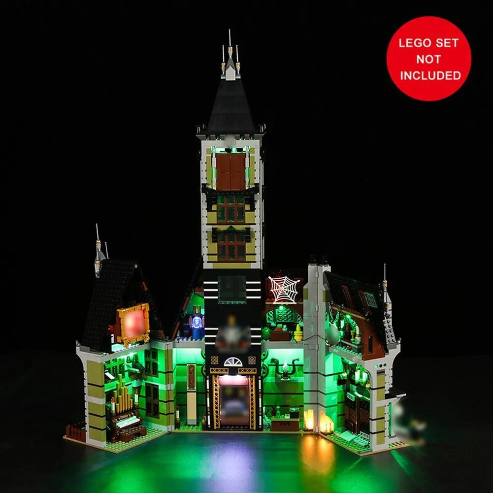 MOC  Compatible  LED Lighting Set for 10273 Haunted House Collectible Model Toy Light Kit, Not Included the Building Block