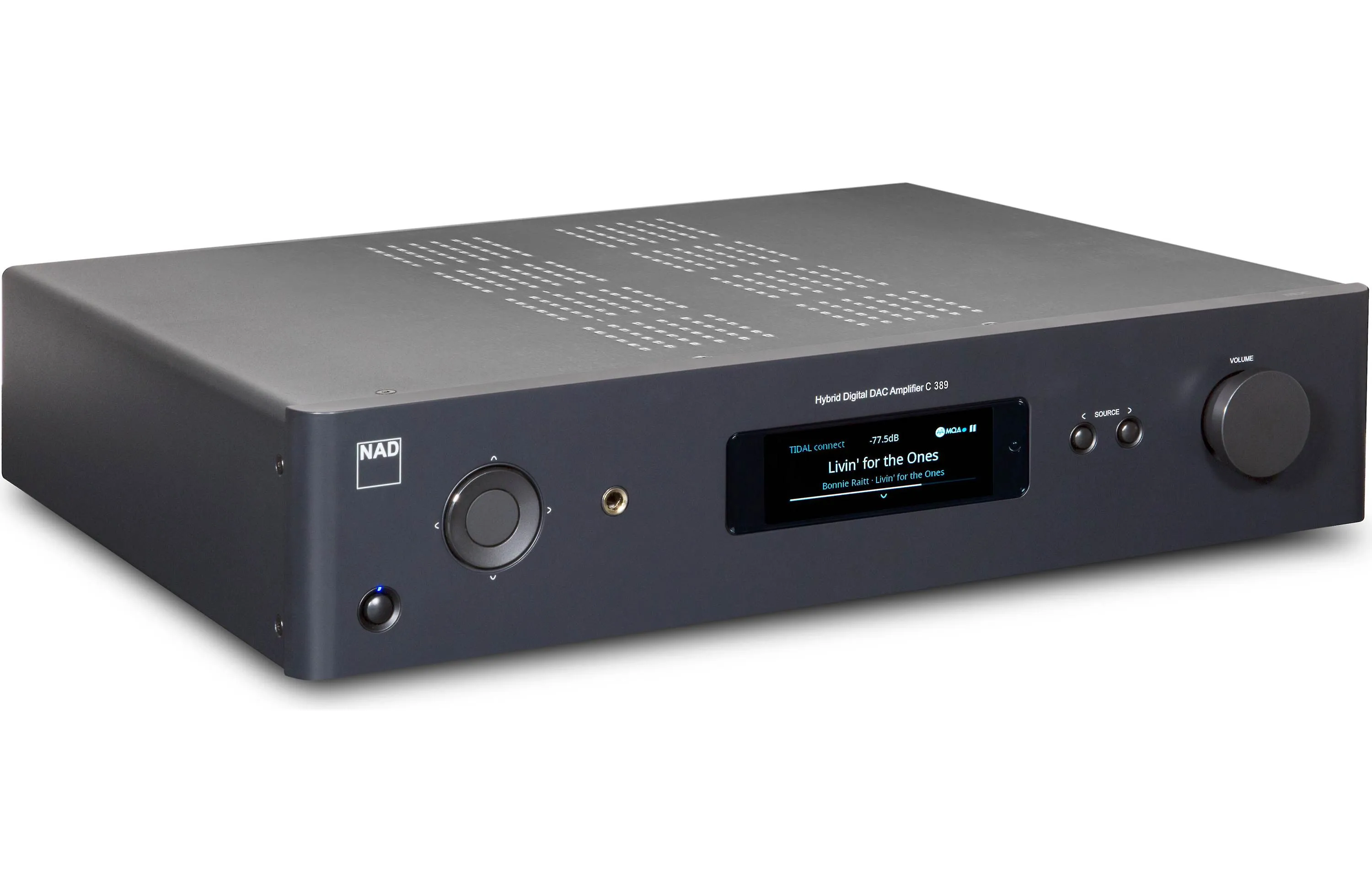 NAD Electronics C389 BluOS-D Hybrid Digital DAC Integrated Amplifier with Bluetooth and MDC2 BluOS-D Module Pre-Installed