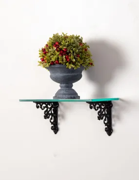 'Old-Fashioned' Decorative Shelf Set With Glass