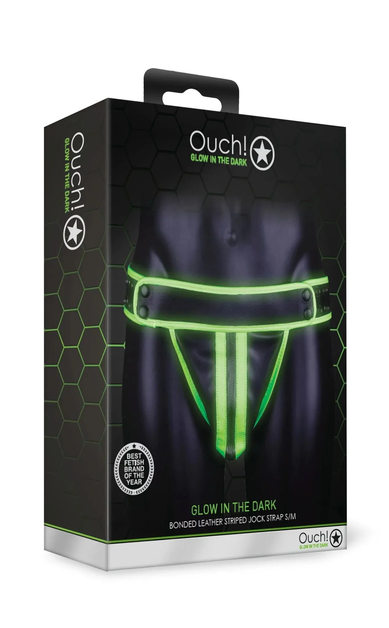 Ouch! Striped Jock Strap Glow in the Dark