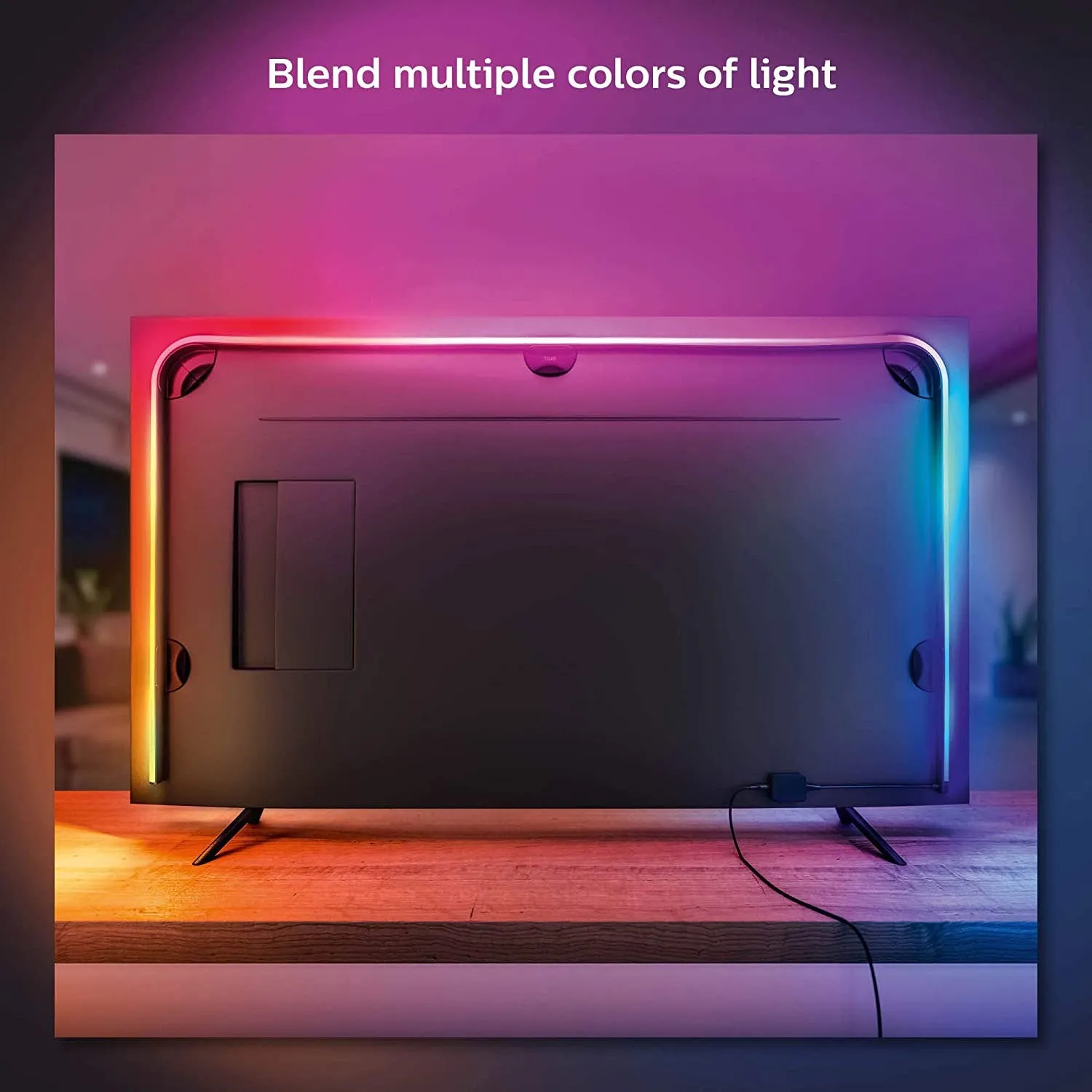 Philips Hue Play Gradient 75" TV LED Backlight Lightstrip, Flowing Multicolor Effect, Surround Lighting for Home Theater, Sync with Movies, Music and Video Games, Requires Hue Bridge and HDMI Sync Box