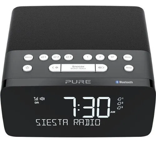 PURE Siesta Charge DAB /FM & Blutooth with Qi Wireless Charging Pad In Graphite