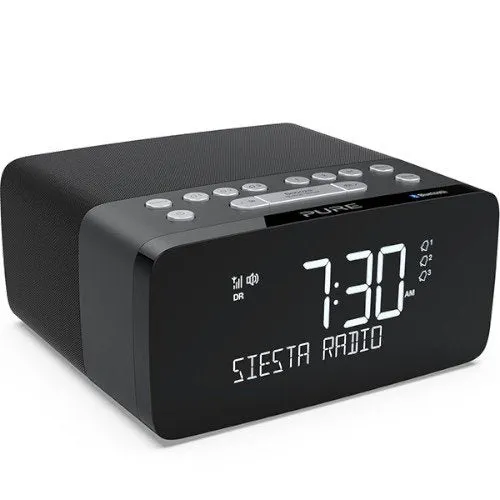 PURE Siesta Charge DAB /FM & Blutooth with Qi Wireless Charging Pad In Graphite