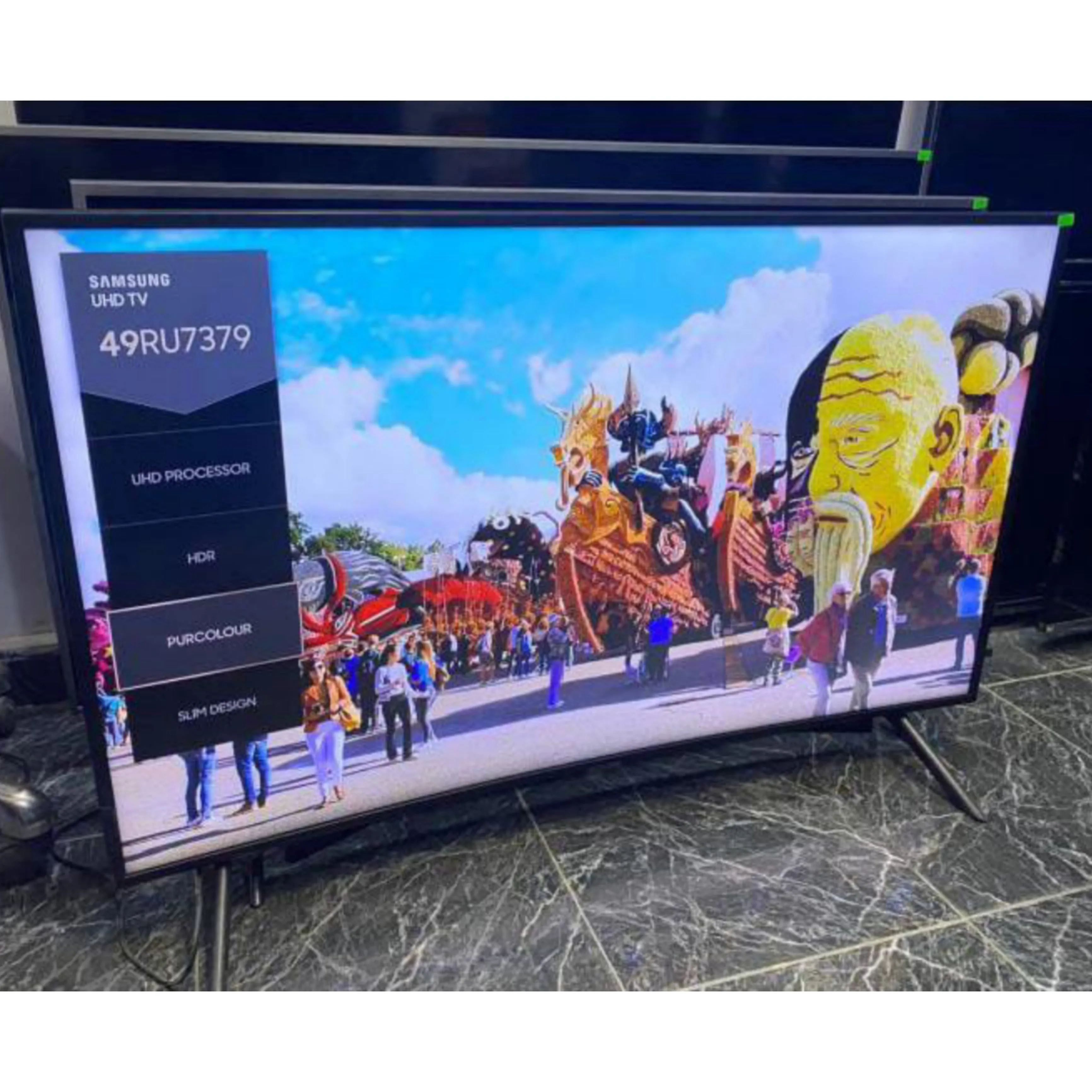 SAMSUNG 49 Inch RU7300 Series Curve UHD 4K HDR Apple TV with Miracast and AirPlay 2 Support - UK Used