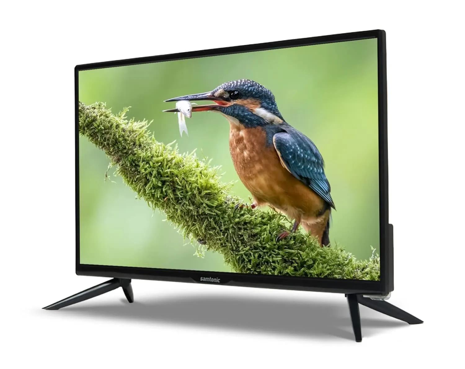 Samtonic 61 cm (24 inches) HD Ready LED TV | Powerful Audio Box Speakers | with HDMI & USB Ports (Black, 2024 Model)