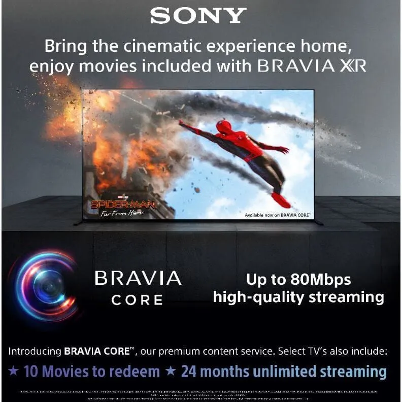 Sony XR83A90JU 83" Smart 4K Ultra HD HDR OLED TV with Google TV & Assistant