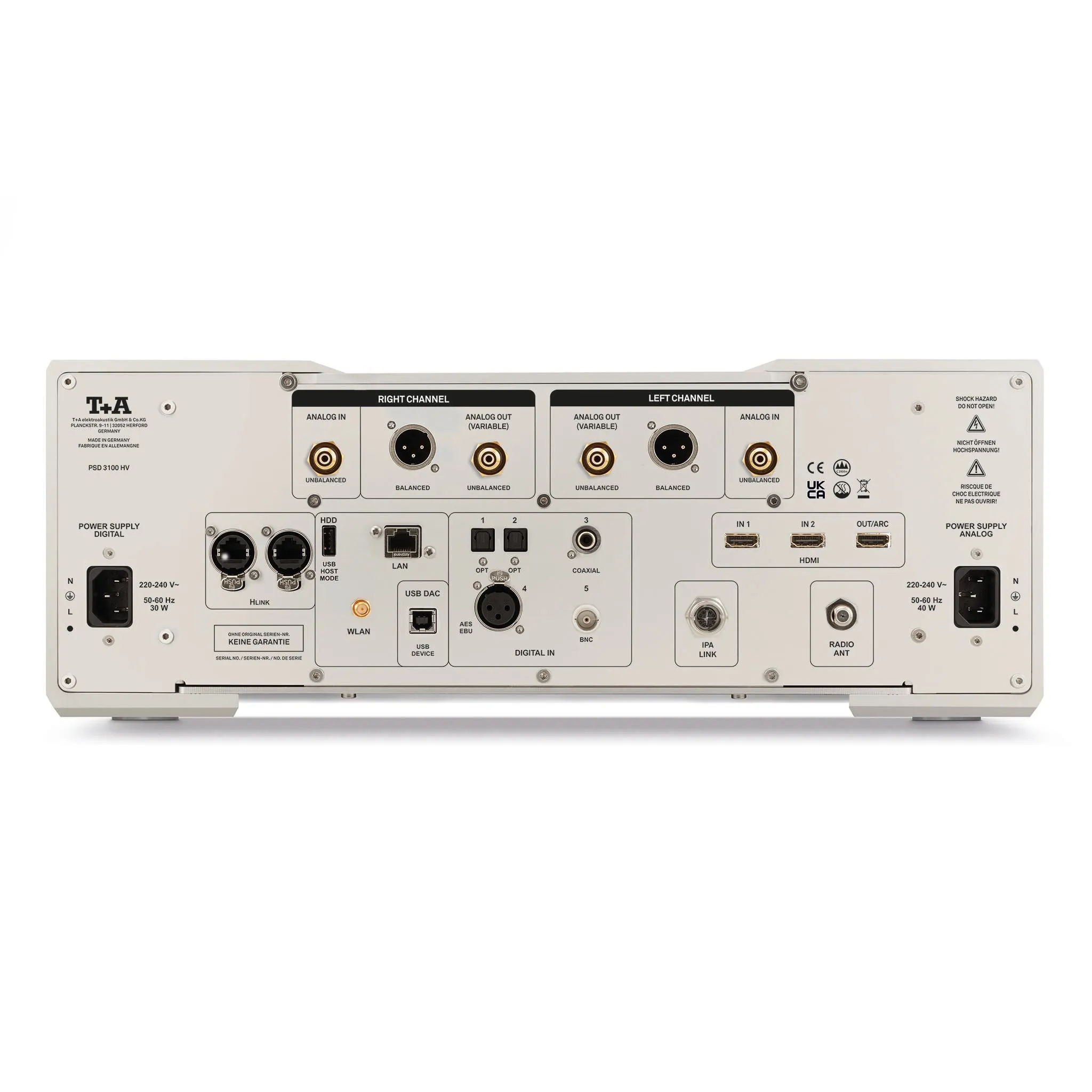 T A Elektroakustik PSD 3100 HV Preamplifier / Streamer / DAC