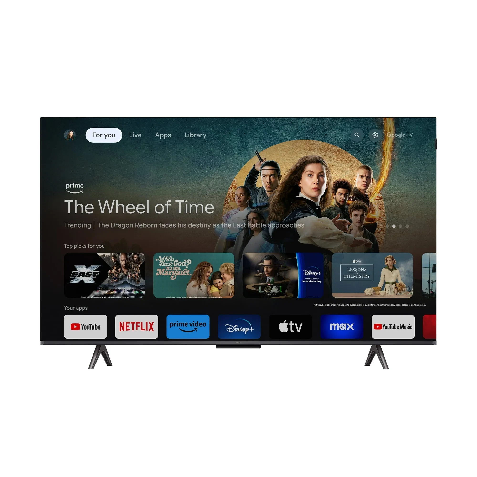 TCL 43" Q Class 4K UHD HDR QLED Smart TV with Google TV (43Q651G)