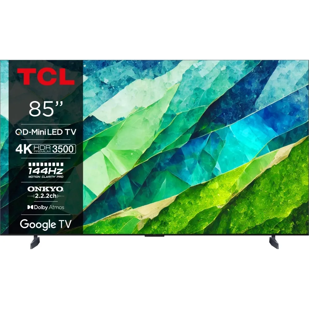 TCL 85C855K 85 Inch C855K 4K UHD HDR QLED Mini LED Smart Google TV 2024