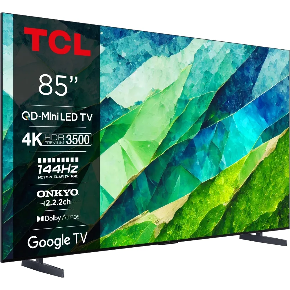 TCL 85C855K 85 Inch C855K 4K UHD HDR QLED Mini LED Smart Google TV 2024