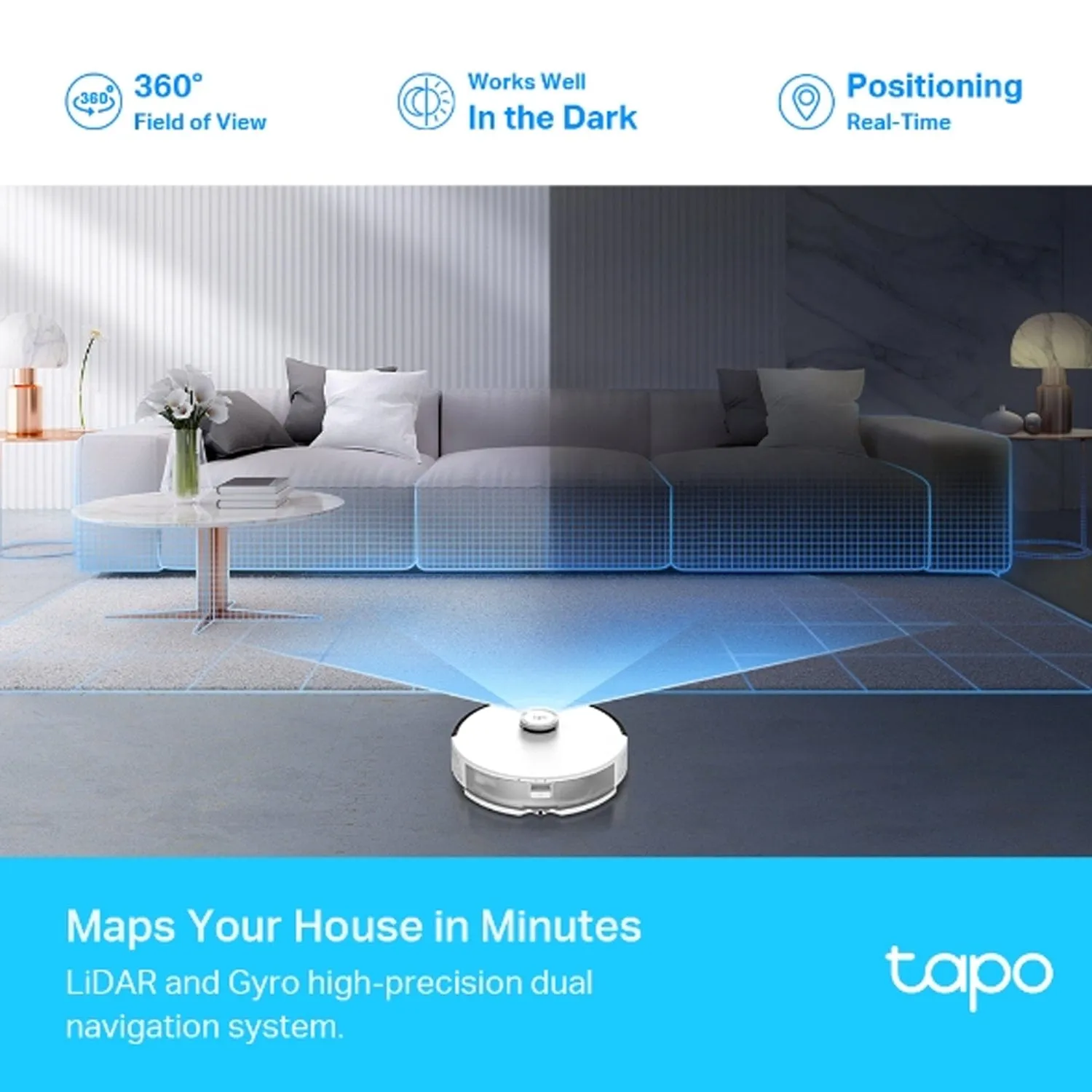 TP-Link Tapo RV30 LiDAR Navigation Robot Vacuum & Mop