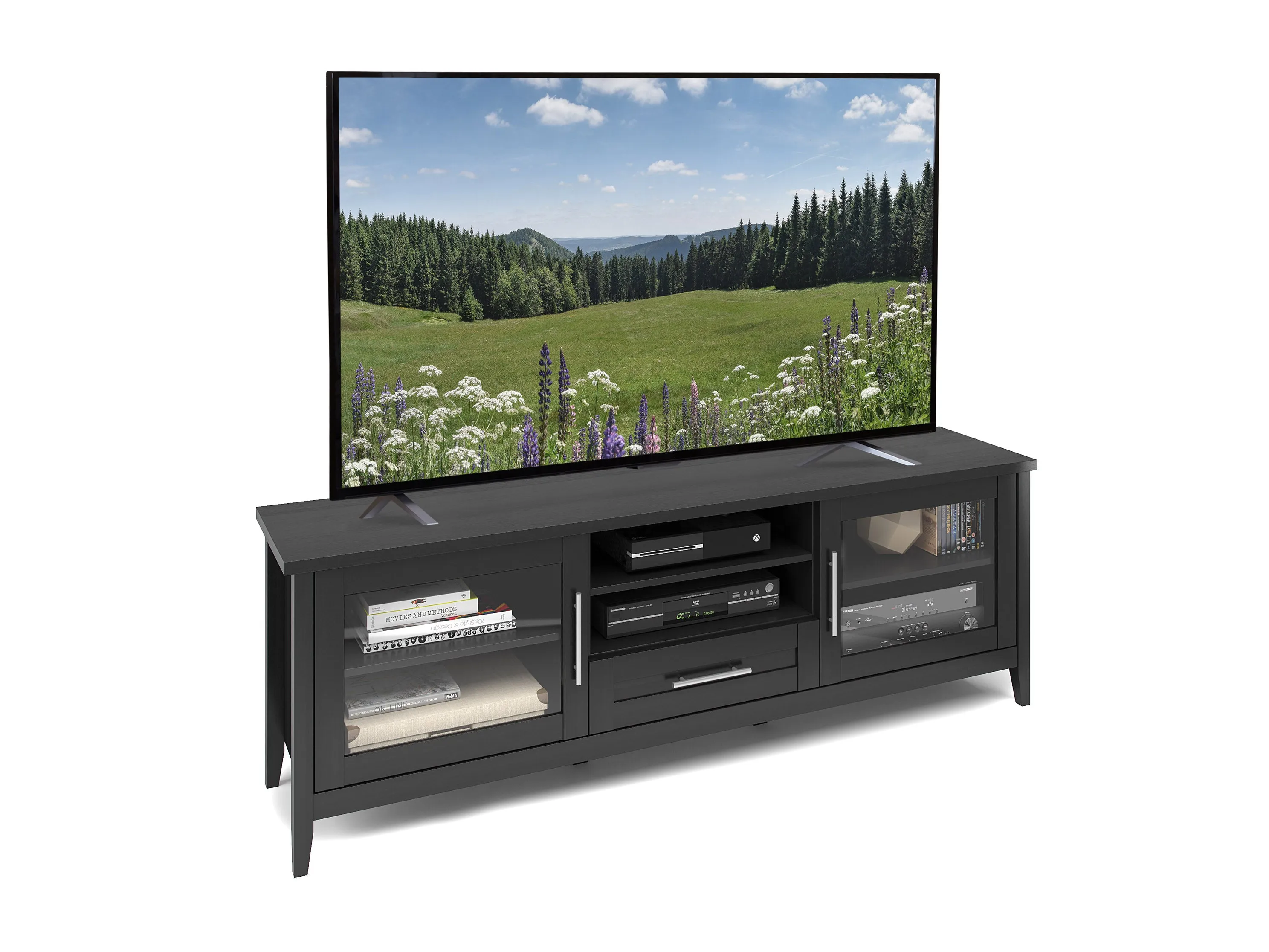 TV Stand with Doors, TVs up to 85"