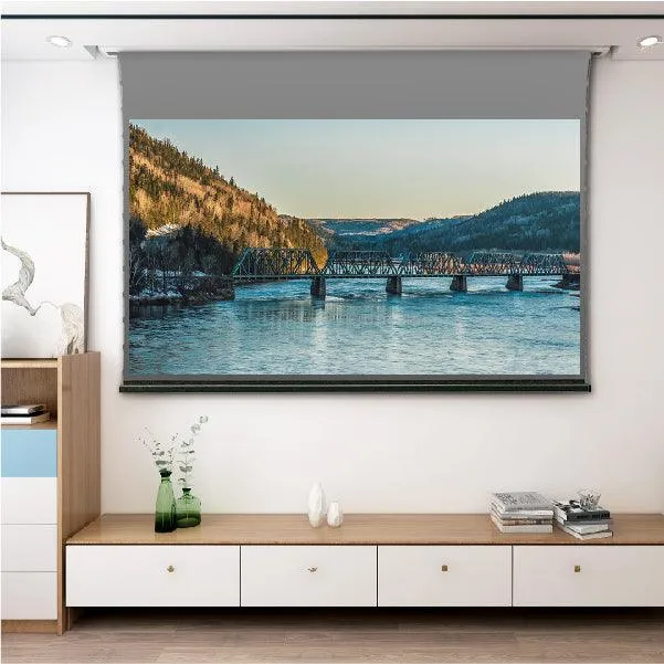 VIVIDSTORM 3D ALR Slimline Motorized Tension 3D(high gain) Obsidian Long Throw ALR Projector screen