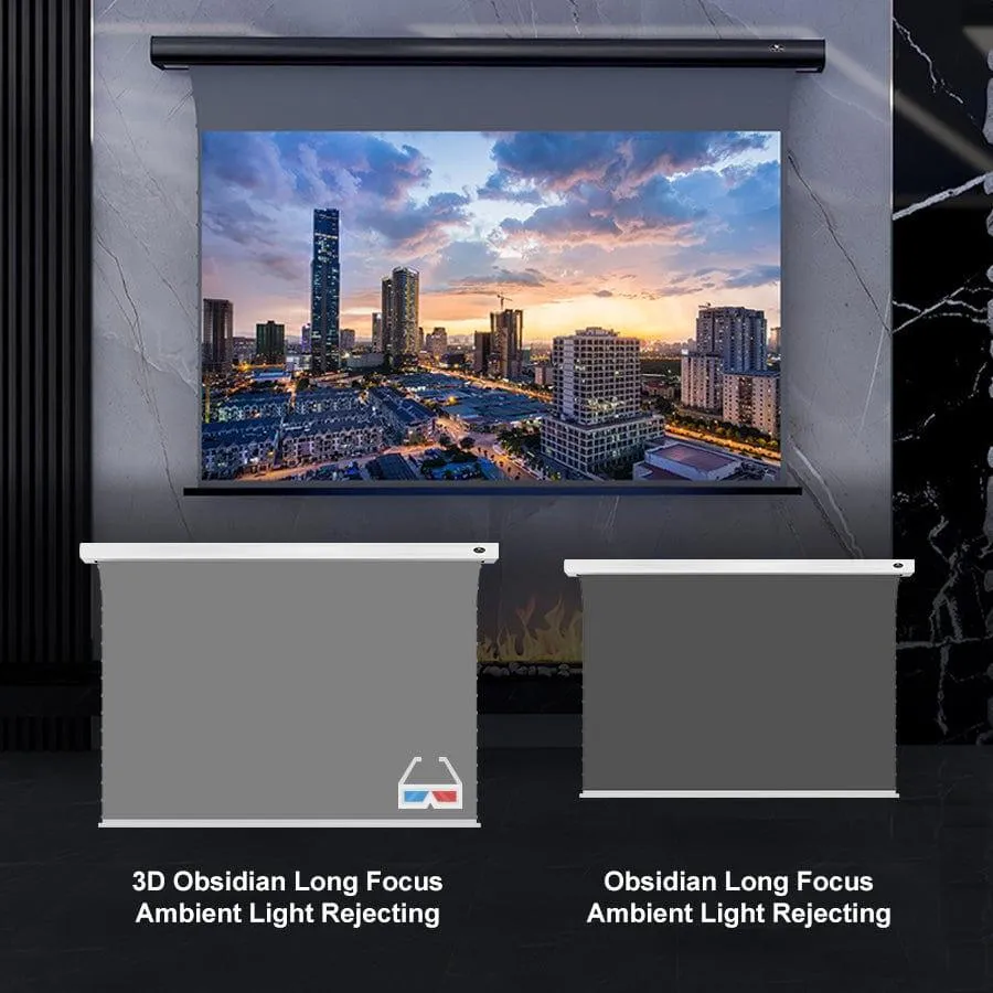 VIVIDSTORM 3D ALR Slimline Motorized Tension 3D(high gain) Obsidian Long Throw ALR Projector screen